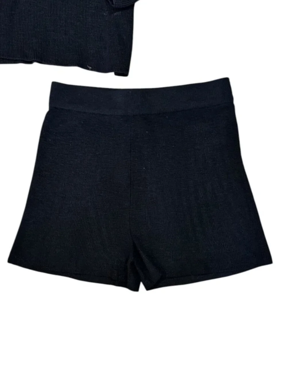 Free People Malibu Surf Set in Black Lightweight Shorts Set